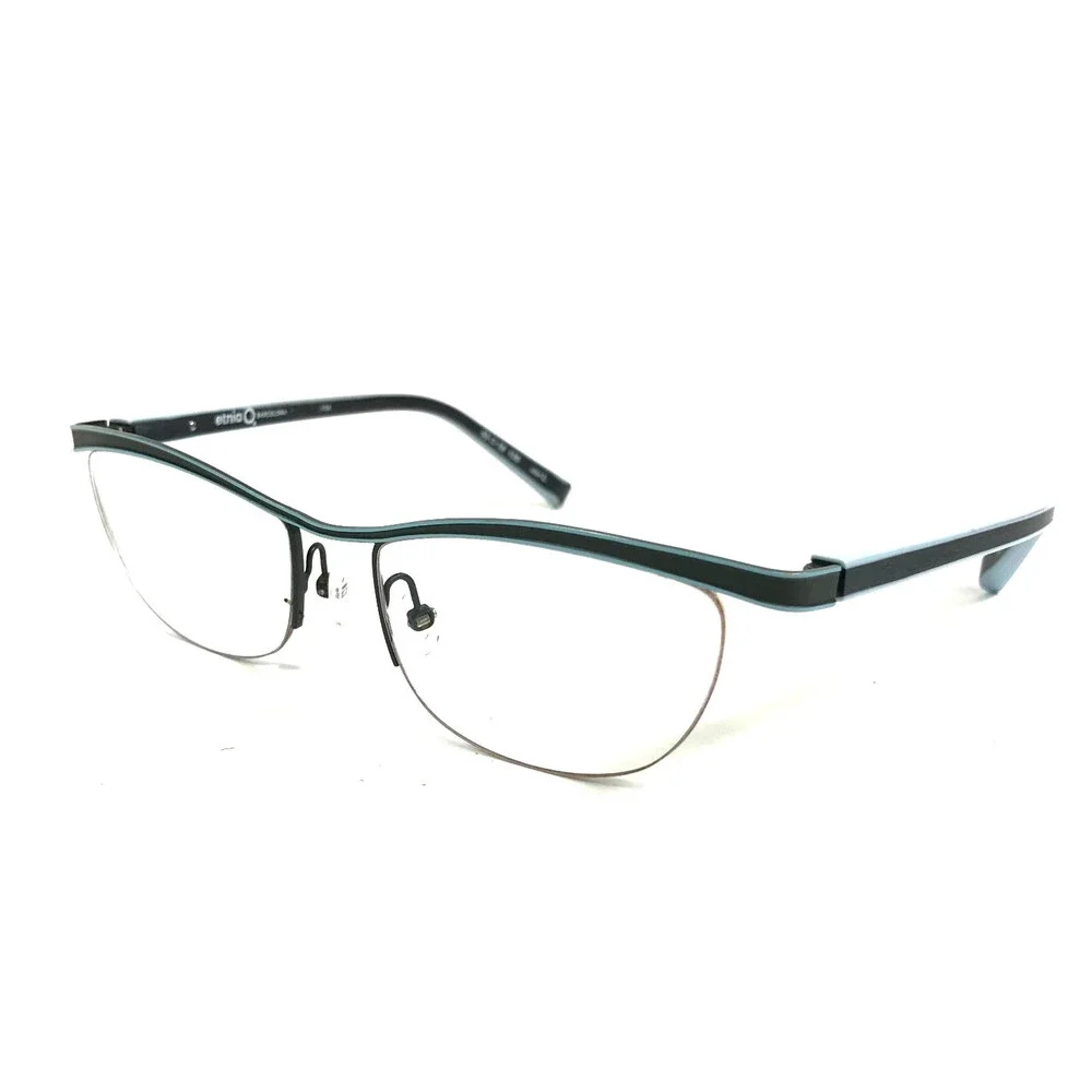 Etnia Barcelona Eyeglasses Frames TAMPERE CYSK Cyan Sky Black Blue 53-18-135